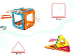 WOWO Izobraževalne magnetne kocke - MAGIC MAGNET - Izobraževalne magnetne kocke in čarobne palčke, 40 elementov
