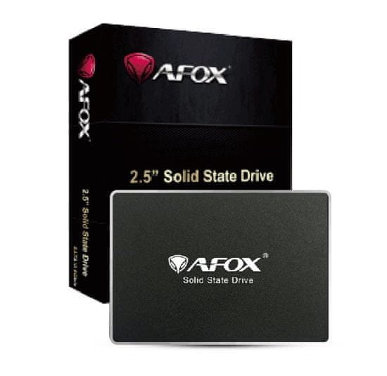 AFOX AFOX SSD 256GB TLC, hitrost branja 555 MB/s, hitrost pisanja 510 MB/s, SATA III, 2.5", MTBF 2.000.000 h