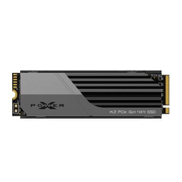 Silicon Power SILICON POWER PCIe Gen 4x4 XS70 Notranji SSD disk 2TB M.2 2280 NVMe 1.4 (SP02KGBP44XS7005) Črn, Siv