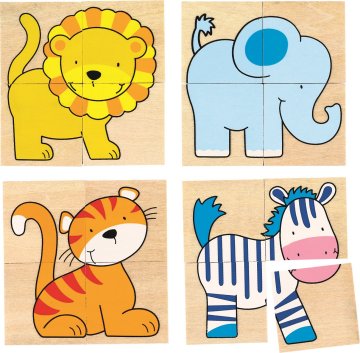 Goki Leseni karemo Divje živali 5x4 kosi