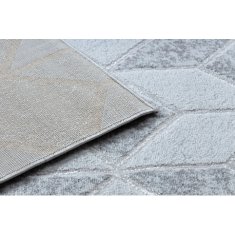 eoshop Moderna preproga MEFE B400 vzorec kocke, geometrijski 3D - Strukturna, dve ravni flis siva ( - Velikost: 280x370 cm)