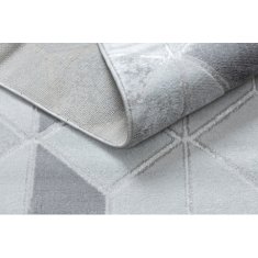 eoshop Moderna preproga MEFE B400 vzorec kocke, geometrijski 3D - Strukturna, dve ravni flis siva ( - Velikost: 280x370 cm)