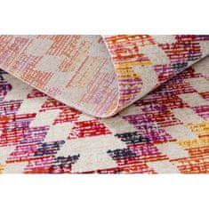 eoshop Moderna preproga MUNDO D7951 diamonds 3D outdoor pink / beige ( - Velikost: 80x250 cm)
