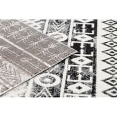 eoshop Moderna preproga MUNDO E0592 etnična zunanja bež / črna ( - Velikost: 80x150 cm)