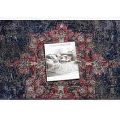 eoshop Moderna preproga MUNDO E0551 ornament, okvir vintage zunanji rdeča / črna ( - Velikost: 80x250 cm)