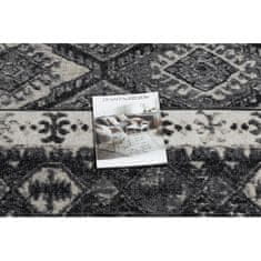 eoshop Moderna preproga MUNDO E0651 etnična zunanja bež / črna ( - Velikost: 80x250 cm)