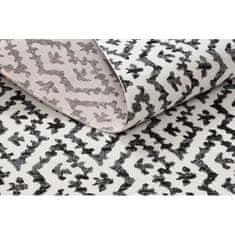 eoshop Moderna preproga MUNDO E0621 geometrijska zunanja bež / črna ( - Velikost: 80x150 cm)