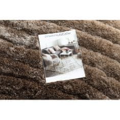 eoshop Moderna preproga FLIM 006-B2 shaggy, Waves - Strukturna rjava ( - Velikost: 120x160 cm)