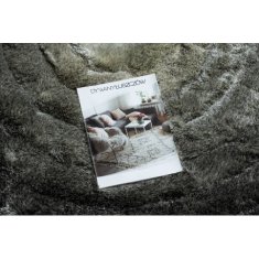 eoshop Moderna preproga FLIM 008-B2 shaggy, krogi - Strukturna siva ( - Velikost: 120x160 cm)
