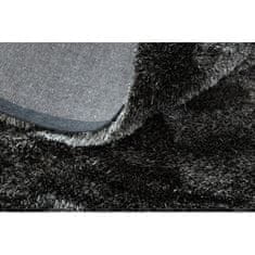 eoshop Moderna preproga FLIM 008-B2 shaggy, krogi - Strukturna siva ( - Velikost: 120x160 cm)