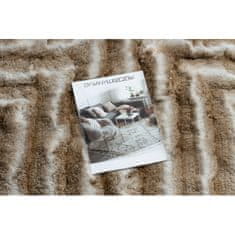 eoshop Moderna preproga FLIM 010-B1 shaggy, labirint - Strukturna bež ( - Velikost: 80x150 cm)