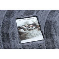 eoshop Moderna pralna preproga LAPIN Shaggy, nedrseča, črna, slonokoščena ( - Velikost: 80x150 cm)