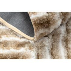 eoshop Moderna preproga FLIM 010-B1 shaggy, labirint - Strukturna bež ( - Velikost: 80x150 cm)