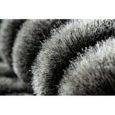eoshop Moderna preproga FLIM 010-B3 shaggy, labirint - Strukturna črna / siva ( - Velikost: 80x150 cm)