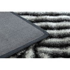 eoshop Moderna preproga FLIM 010-B3 shaggy, labirint - Strukturna črna / siva ( - Velikost: 80x150 cm)