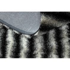 eoshop Moderna preproga FLIM 010-B3 shaggy, labirint - Strukturna črna / siva ( - Velikost: 80x150 cm)