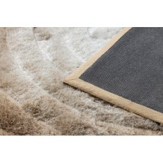 eoshop Moderna preproga FLIM 008-B1 shaggy, krogi - Strukturna bež ( - Velikost: 120x160 cm)