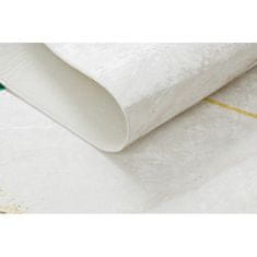 eoshop ANDRE pralna preproga 1150 Monstera leaves, cube anti-slip - bela / zlata ( - Velikost: 80x150 cm)