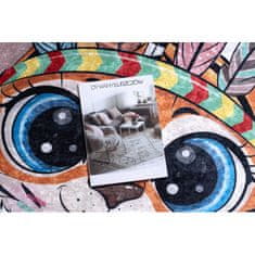 eoshop BAMBINO 1960 pralna preproga Tiger, indijanska za otroke proti zdrsu - bela ( - Velikost: 80x150 cm)