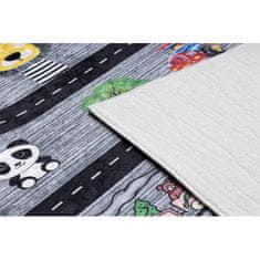 eoshop BAMBINO 2092 pralna preproga Ulica, avtomobili za otroke proti zdrsu - antracitna ( - Velikost: 80x150 cm)
