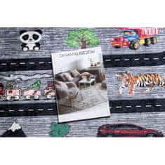 eoshop BAMBINO 2092 pralna preproga Ulica, avtomobili za otroke proti zdrsu - antracitna ( - Velikost: 80x150 cm)
