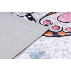 eoshop BAMBINO 1960 pralna preproga Tiger, indijanska za otroke proti zdrsu - bela ( - Velikost: 80x150 cm)