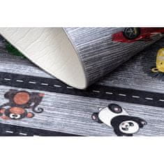 eoshop BAMBINO 2092 pralna preproga Ulica, avtomobili za otroke proti zdrsu - antracitna ( - Velikost: 80x150 cm)