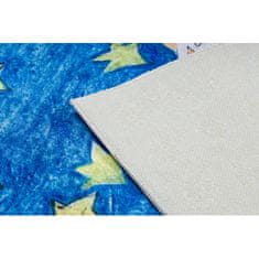eoshop BAMBINO 2265 pralna preproga Vesoljska raketa za otroke proti zdrsu - modra ( - Velikost: 80x150 cm)