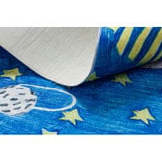 eoshop BAMBINO 2265 pralna preproga Vesoljska raketa za otroke proti zdrsu - modra ( - Velikost: 80x150 cm)