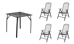 eoshop Kovinski vrtni set Eoshop 18: miza + 4 nastavljivi stoli