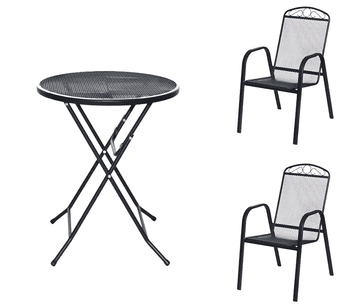 eoshop Kovinski vrtni set Eoshop 37: miza + 2 stapljiva naslanjača