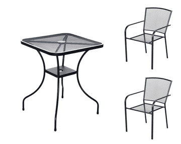 eoshop Kovinski vrtni set Eoshop 32: miza + 2 zložljiva naslanjača