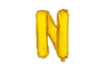 ČRKA "N" IZ BALONA, VELIKOST: PRIBLIŽNO 30 CM, ZLATA MAT BARVA