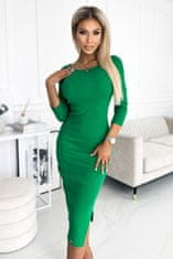 Numoco Ženska midi obleka Oohnandeh svetlo zelena XL