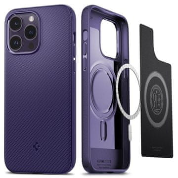 Spigen ovitek mag armor iphone 14 pro vijoličen