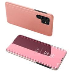 slomart Clear View ohišje za samsung galaxy s23 ultra flip cover pink