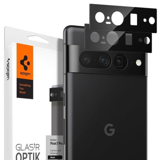 Spigen zaščitno steklo optik.tr camera protector 2-pack google pixel 7 pro black