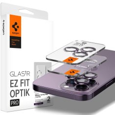Spigen zaščitno steklo za kamero optik.tr "ez fit" camera protector 2-pack iphone 14 pro / 14 pro max deep purple