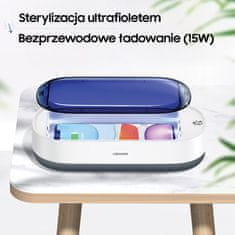 1 to 3 USAMS UV-C STERILIZATOR ZA TELEFONE IN DODATKE S 15W INDUKTIVNIM POLNILCEM