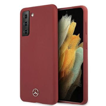 MERCEDES Mercedes Silikonski ovitek za Samsung Galaxy S21+ - rdeč