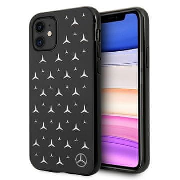 MERCEDES Ovitek Mercedes Silver Stars za iPhone 11 / Xr - črn