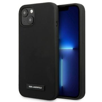 Karl Lagerfeld Ovitek Karl Lagerfeld Silicone Plaque za iPhone 13 mini, črn