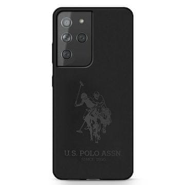 U.S. Polo Assn. Silikonski ovitek Polo za Samsung Galaxy S21 Ultra, črn