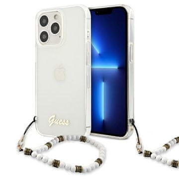 Guess Guess ovitek za iPhone 13 Pro/13 6.1" White Pearl - prozoren