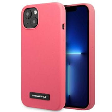 Karl Lagerfeld Ovitek Karl Lagerfeld Silicone Plaque za iPhone 13, fuksija