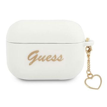 Guess Ovitek za AirPods Pro Guess Silicone Charm Heart - bela
