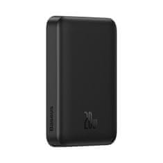 BASEUS BASEUS MAGNETIC MINI POWER BANK Z INDUKTIVNIM POLNJENJEM MAGSAFE 15W / HITRO POLNJENJE PD QC 20W 10000MAH ČRNA (OVERSEAS EDITION) + XIAOBAI SERIES KABEL USB-C - USB-C 60W 3A 0,5M ČRNA