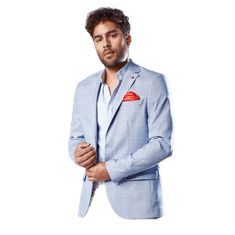 Dstreet Moška elegantna jakna v nebesno modri barvi mx0565 S