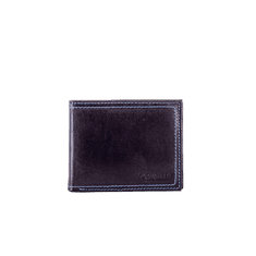 Cavaldi Moška črna usnjena denarnica z elegantnim modrim okrasjem CE-PR-N-7-GAL.24_281615 Univerzalni