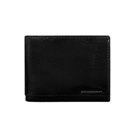 LOREN Črna moška usnjena denarnica z zaščito RFID CE-PR-FRM-70-07.37_288966
